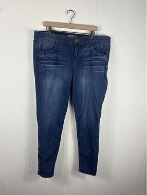 Democracy Jeans Plus Size 20W Ab Solution Skinny Blue Denim Stretch Comfort